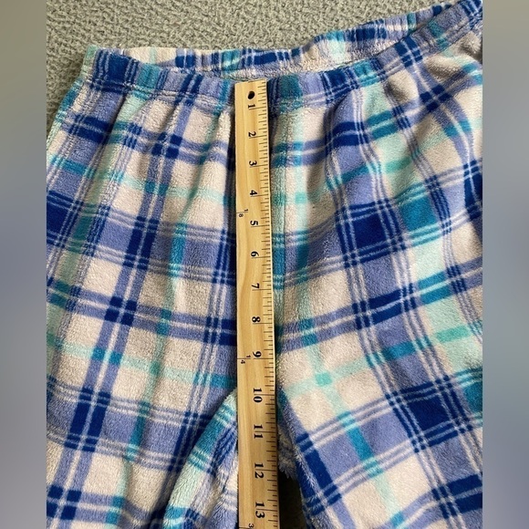 Pink K Women's Plush Plaid Pajama Pants Sleepwear M - Picture 5 of 9